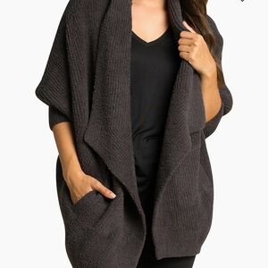 Barefoot Dreams Cozychic chevron sweater in brown L/XL